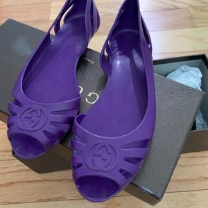 Gucci jelly flats